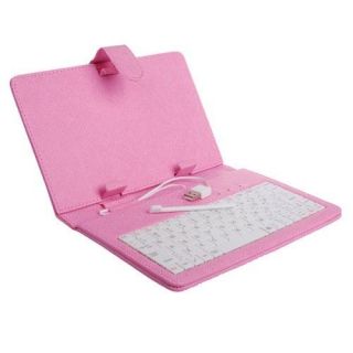   Leather Look Case Cover Android Tablet PC EPAD Notebook PINK UK
