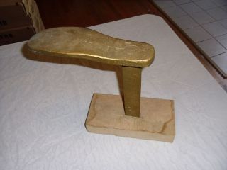 dated Feb. 22, 1929 cast iron shoe shine stand foot rest vintage 11 