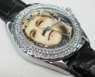 118 Diamond Crystal Leather Watch   1D 1 D One Direction / Niall Horan 