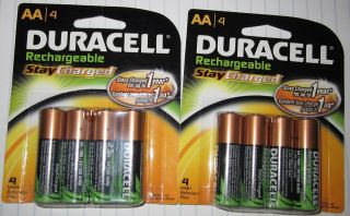 AA DURACELL Rechargeable Batteries *NEW* FREE S&H