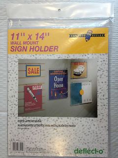 Deflecto Sign Holder, Wall Mount, 11 X 14, 27.9 cm X 35.5 cm
