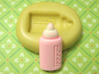 Baby Bottle Flexible Silicone Polymer Clay Fondant Push Mold 12x23mm