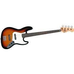 Fender Standard Fretless Jazz Bass Guitar Brown Sunburst Rosewood 