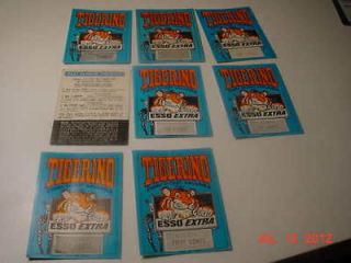 Tony Tiger Esso Exxon Contest Scratch off Lottery 8 winning cards