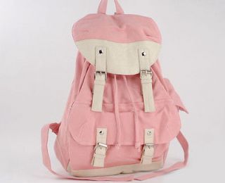 Brand New Pink Korean Womens Handbag Canvas School bag Tote Bag 