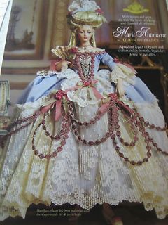 Franklin Mint MARIE ANTOINETTE Doll Ad Queen of France Advertisement 
