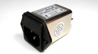 IEC socket type AC power supply filter with 3A fuse