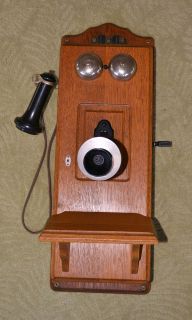 Antique Stromberg Carlson Wooden Wall Phone in Excellent Condition