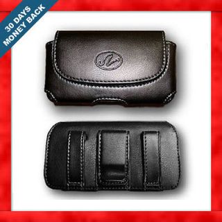 BLACK LEATHER HOLSTER COVER BELT CASE POUCH FOR CRICKET Apple iPhone 5 