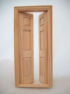 Split Interior Door Dollhouse miniature wooden #6031 1/12 scale 