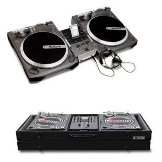 NEW NUMARK iBATTLEPACK Dual DJ Vinyl Turntable Mixer + ODYSSEY CBM10E 