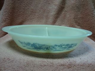 Glasbake J2352 Currier Ivey Oval Divided Dish