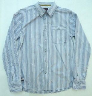 One90One Mens Blue Dazed and Confused Button Front Shirt Size Medium