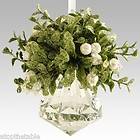 New 2012 Glittery KISSING KRYSTAL Faceted Acrylic WHITE MISTLETOE 