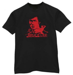 Bruce Lee red & black portrait mens short or long sleeve t shirt tee 