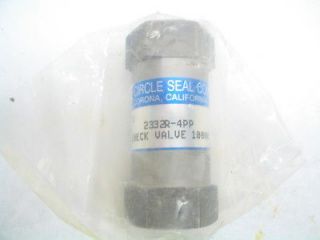 2332R 4PP Circle Seal Controls CHECK VALVE 10000 PSI Hydraulic or 