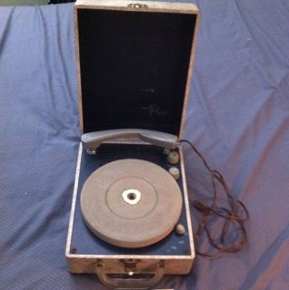 Vintage 50s WEBCOR PIXIE Portable Record Player Phonograph