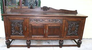 Exquisitely Carved French Antique Gothic Sideboard. Made From Oak.