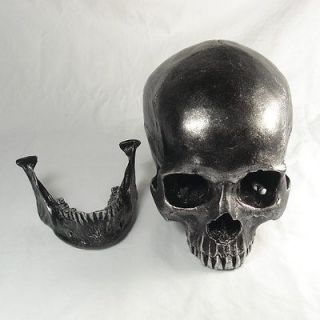   COOL Resin Replica 11 Life Size Black Iron color Human Anatomy Skull