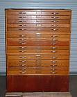 Mayline Company 15 Drawer Wooden Mapfile Map Drafting File Cabinet 