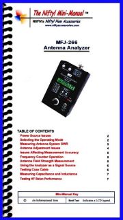MFJ 266 Analyzer Nifty Quick Reference and Operating Guide, MFJ266