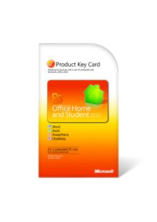 Microsoft Office 2010 Home and Student Product Key Card 1user Retail 