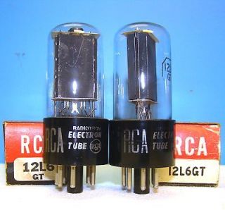 12L6GT NOS RCA radio amplifier vintage vacuum tubes 2 tested 12L6GT 