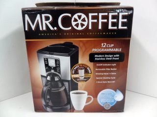 New Mr. Coffee FTX41 12 Cup Programmable Coffee Maker Stainless Steel 
