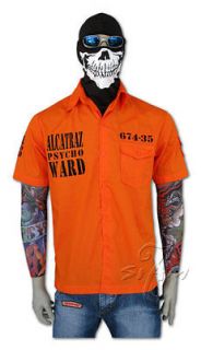 CHAQUETERO★ Rockabillly Jail Wear Prison Break Shirt M L XL XXL 