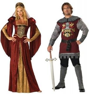   ADULT COUPLES COSTUMES Medieval Faire Maiden Princess Noble Knight
