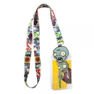   vs Zombies Lanyard Neck Strap ID Holder with Charm popcap BW JE0DL2
