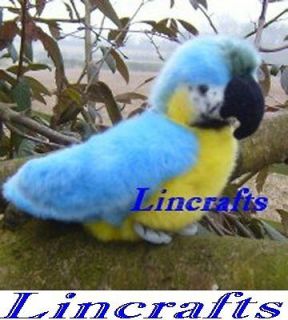 Blue Macaw Soft Toy Parrot. Ark Premier Collection.