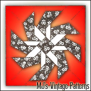 Vintage Mail Order Quilt Pattern ~ Whirling Star 1930s