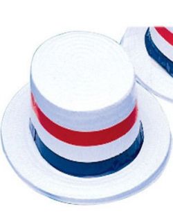 Barbershop Quartet Costume Patriot Plastic Skimmer Hat