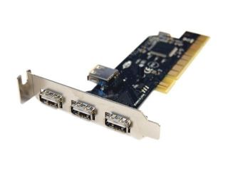 BYTECC USB 2.0 3+1 Ports Low Profile PCI Card Model BT U2310LV