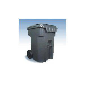 95 GALLON ROLL OUT CONTAINER OUTDOOR DARK GREY GARBAGE TRASH CAN W 