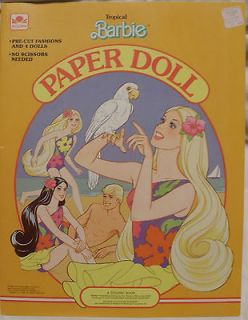 Vintage, Tropical Barbie Paper Doll Book by Golden • UNUSED/UNCUT