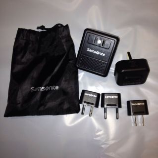 Samsonite Travel POWER CONVERTER Adapter 220v To 110v Plug Kit With 