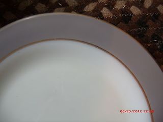 Pyrex Glass SILVER GREY GRAY Rim Milk Glass 2 Salad Plates