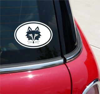 EURO OVAL FOX FOXES GRAPHIC DECAL STICKER VINYL CAR WALL