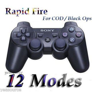 Sony PS3 Rapid Fire Modded Controller 12 Modes Stealth COD45678 MW2 