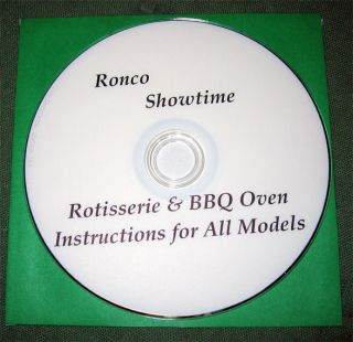 Ronco Showtime Rotisserie & BBQ Oven Instructions DVD
