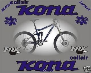 Kona 2010 Coilair Mountain Bike Frame Stickers
