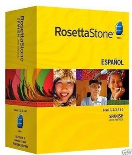   Rosetta Stone Spanish (Latin America) V3 Levels 1 2 3 4 5 Sealed Box