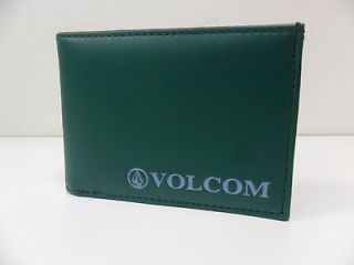 Volcom Mens Bifold SERIF 2F Wallet Dark Green NWT Reg $28.00 