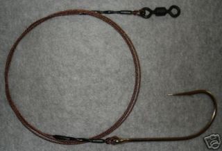 SHARK FISHING LEADER / RIG 400 lb. SS cable 13/0 Hook Saltwater 