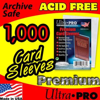 1000 ACEO   ATC PREMIUM CLEAR PLASTIC CARD SLEEVES