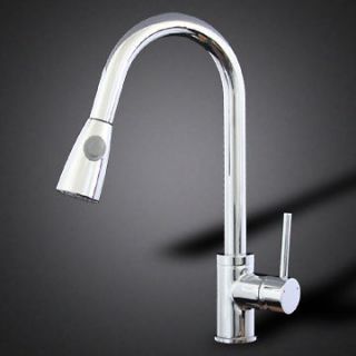   Polished Chrome Kitchen Sink Faucet Pull Out Down Tap Bar Swivel Spout