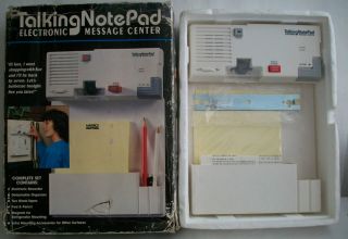 VINTAGE TALKING NOTEPAD ELECTRONIC MESSAGE CENTER VOICE ORGANIZER TAPE 