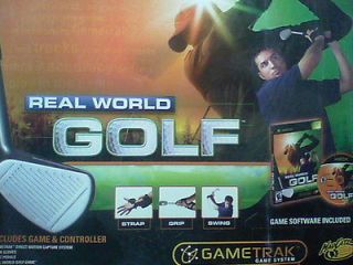New Real World Golf Box Set for Microsoft Xbox w/ Gametrack Motion 
